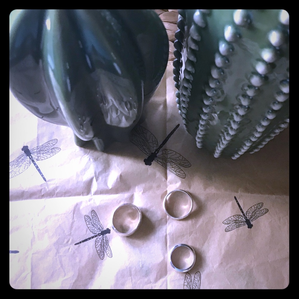 🌵 Trio of Sterling Silver Rings